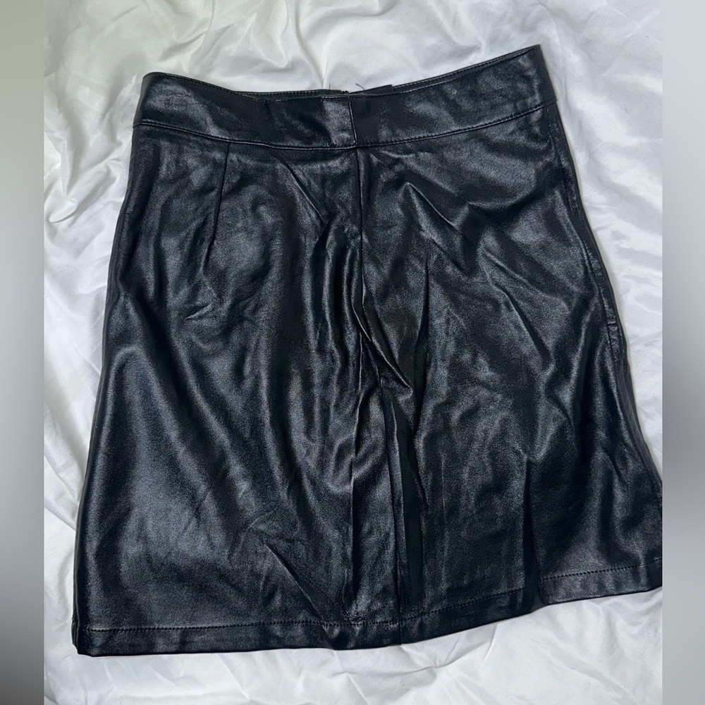 Black Leather Mini Skirt